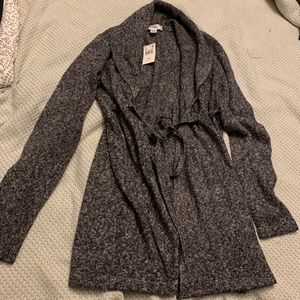 Motherhood grey Cardigan with belt tie